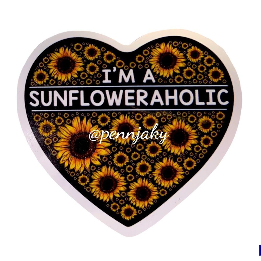 🌻2 for $9 or 4 for $15🌻 Sunflower 🌻 SUNFLOWERAHOLIC Sunflower lover Decal
